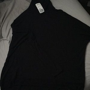 Boxy black turtleneck